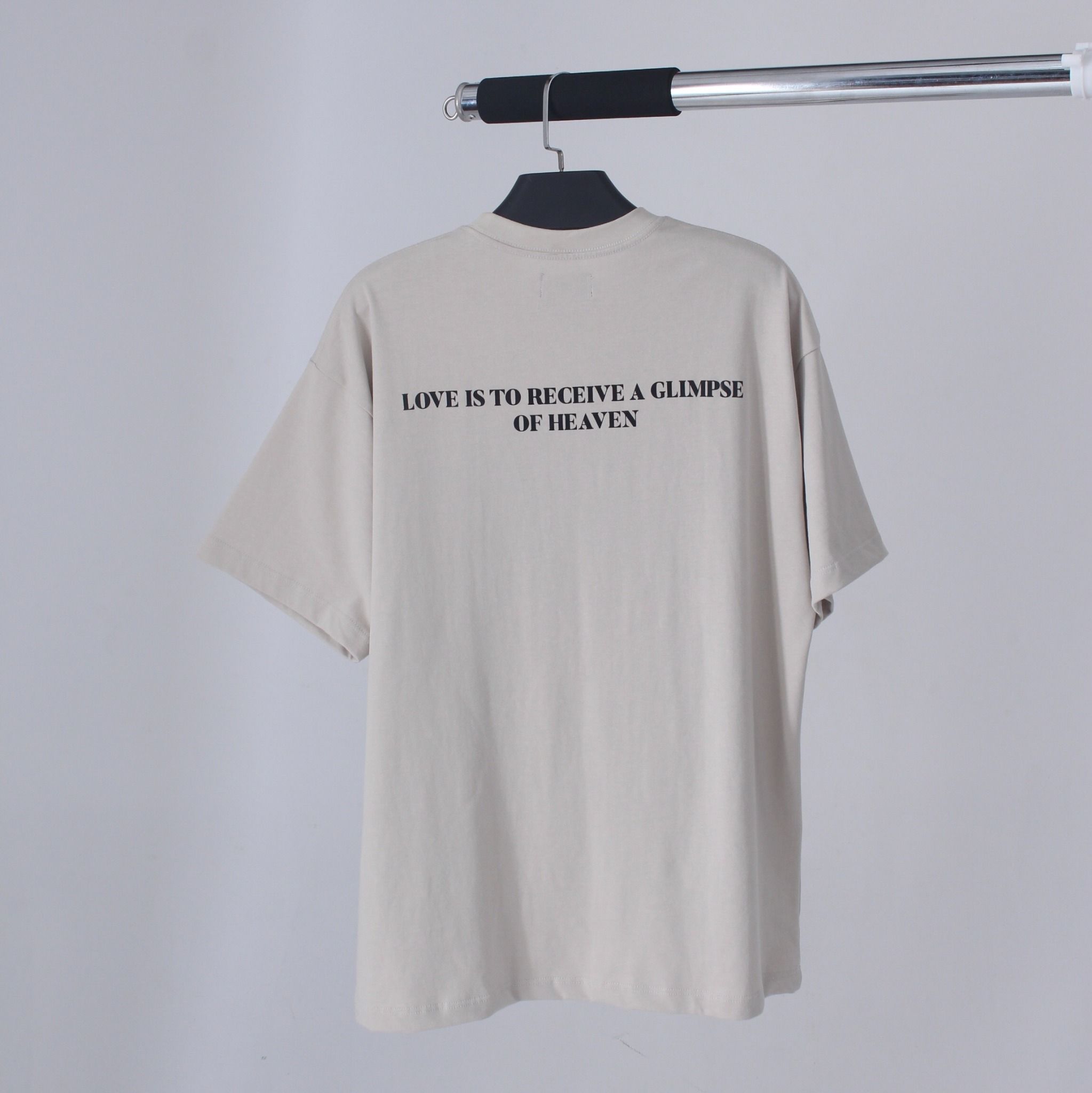 Skull Love Embroidery TShirt - Smoke Grey