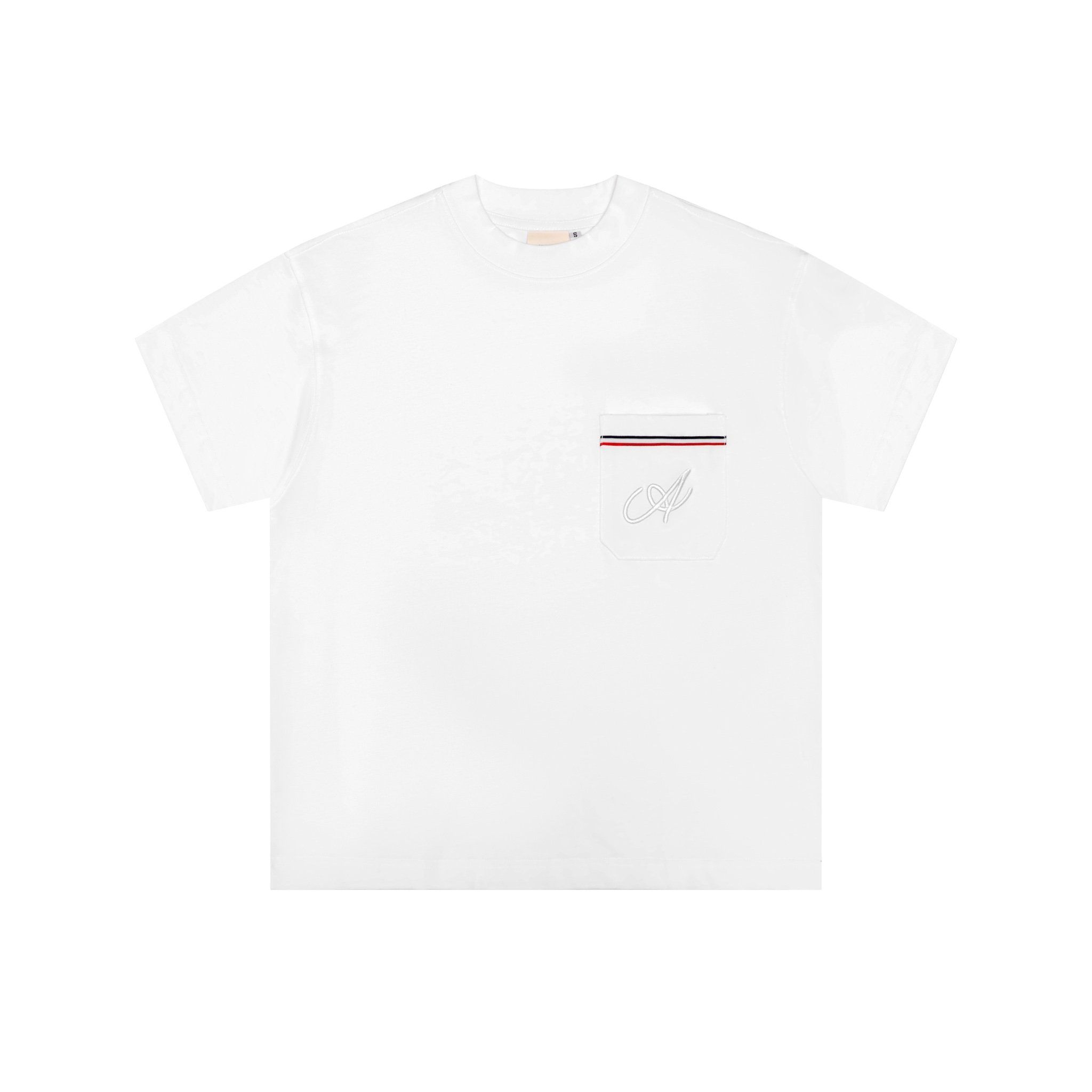 Embroidery Pocket TShirt - White
