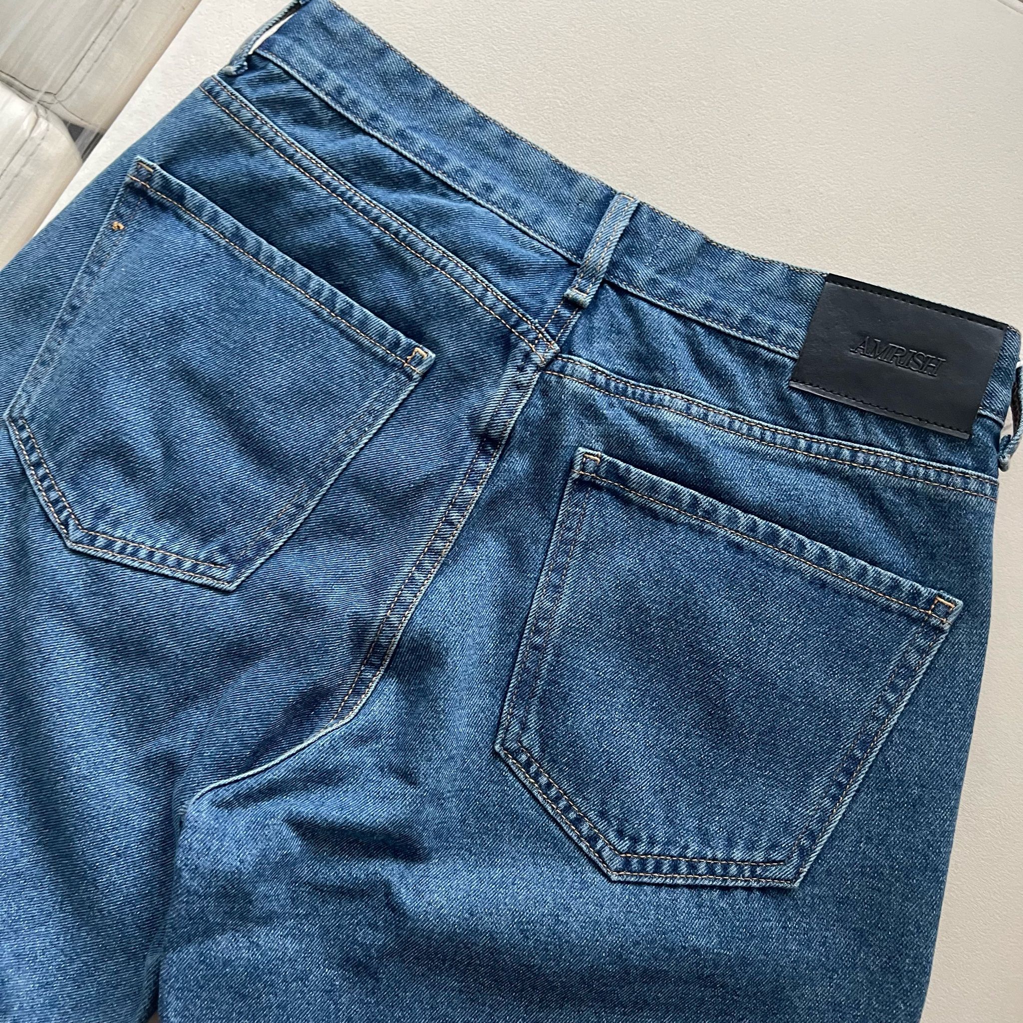 Wide Leg Denim Shorts - Basic Blue