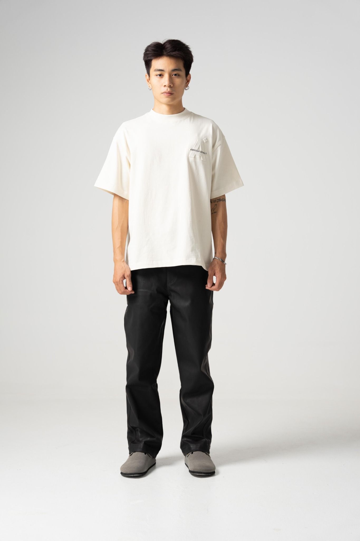 AVERAGE EMBOSS TShirt - Coconut Milk