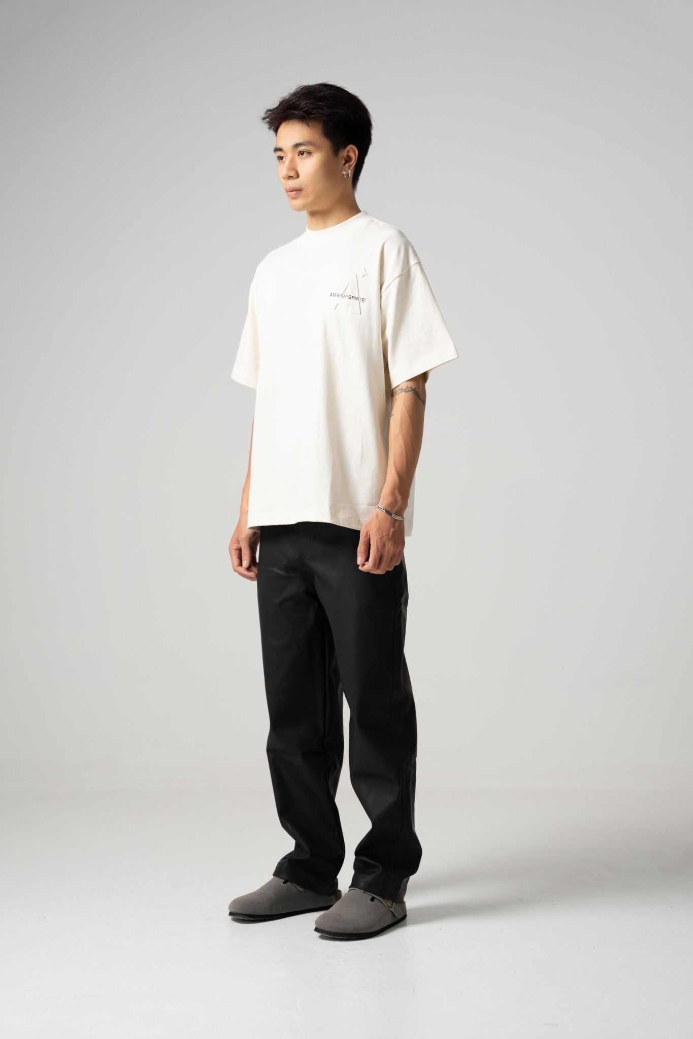AVERAGE EMBOSS TShirt - Coconut Milk
