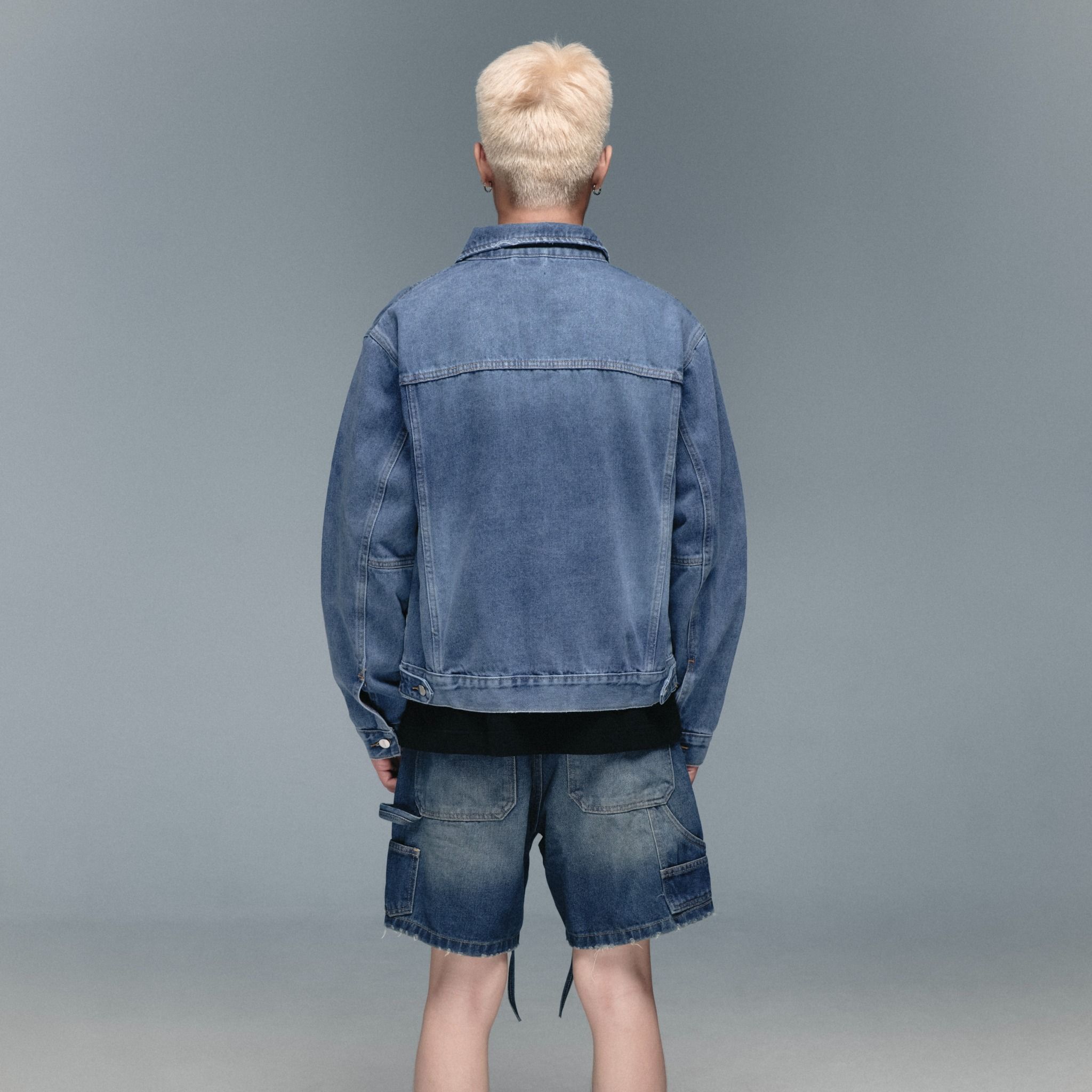 Regular Denim Jacket - Sky Blue