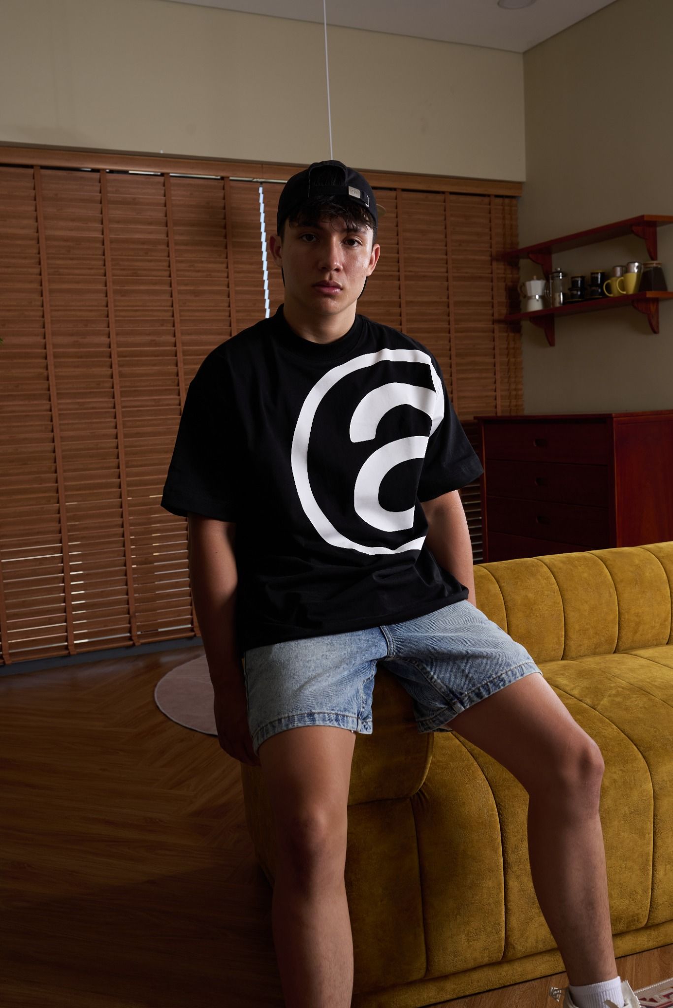 Wide Leg Denim Shorts - Core Blue