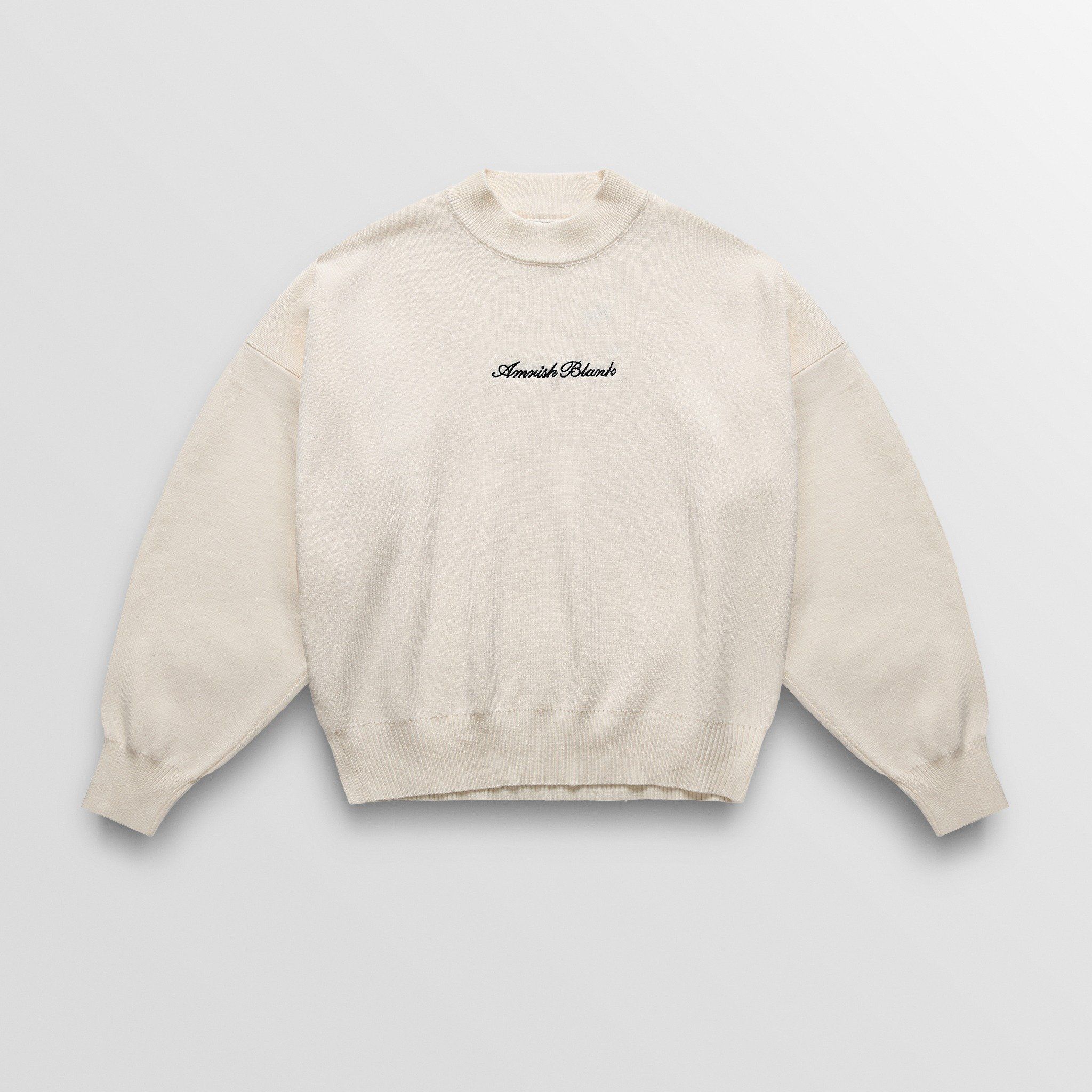 AB WOOL KNIT SWEATER - CREAM