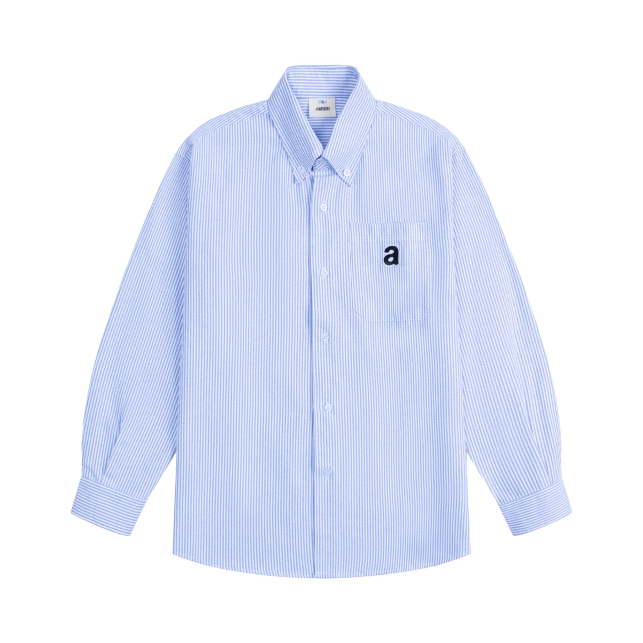 Premium Striped Oxford Shirt - Blue