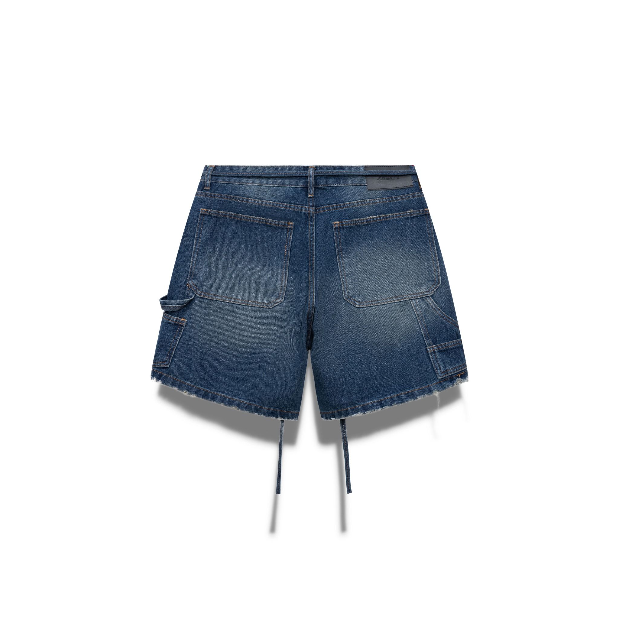 Carpenter Wide Leg Denim Shorts - Storm Blue