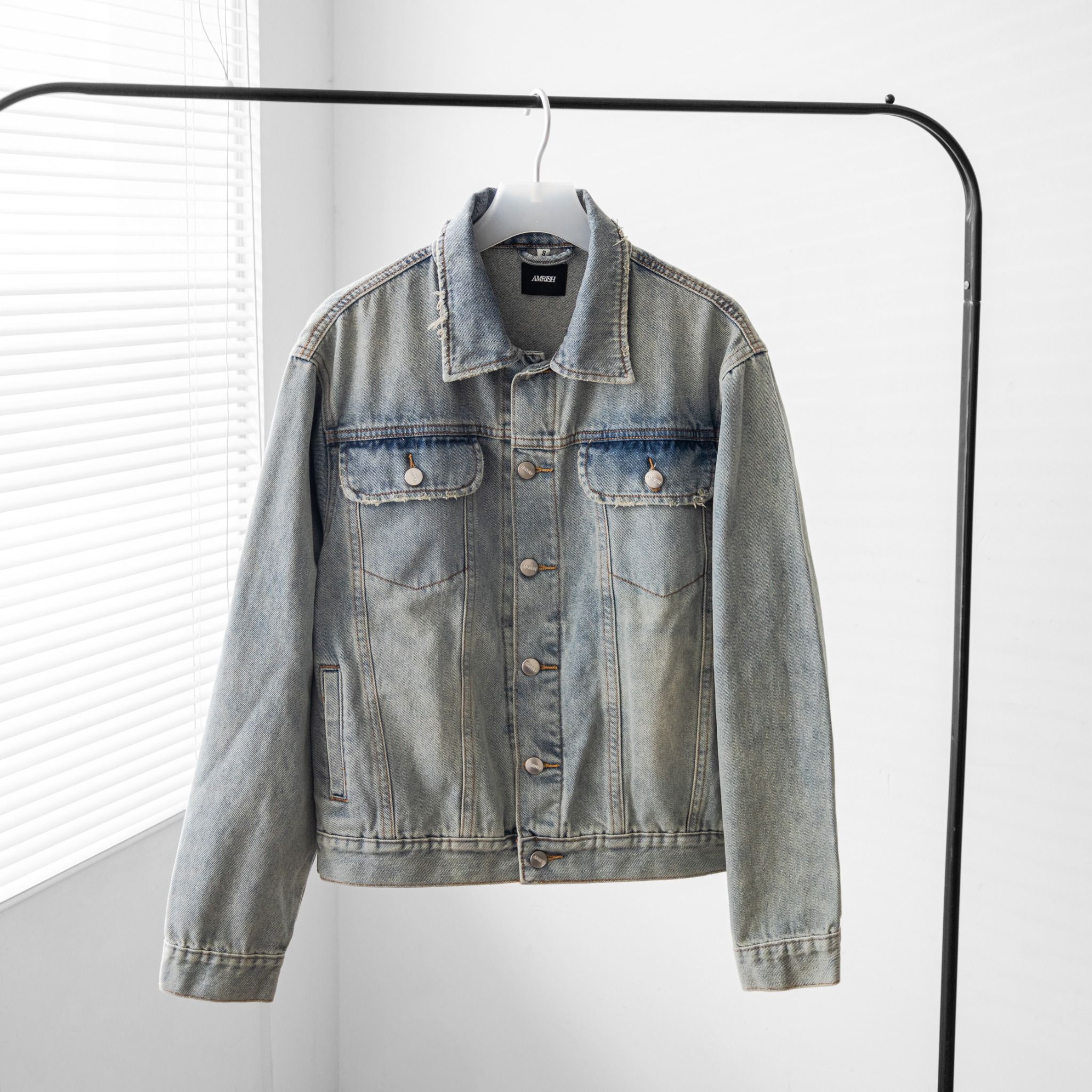 Regular Denim Jacket - Moss Blue