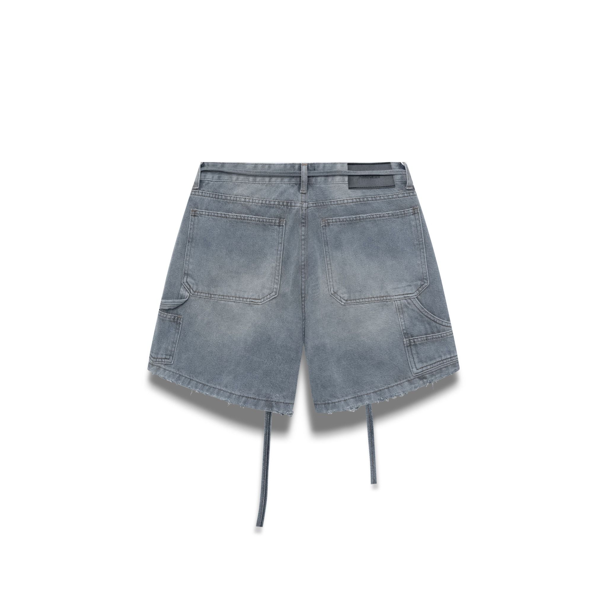 Carpenter Wide Leg Denim Shorts - Moss Grey