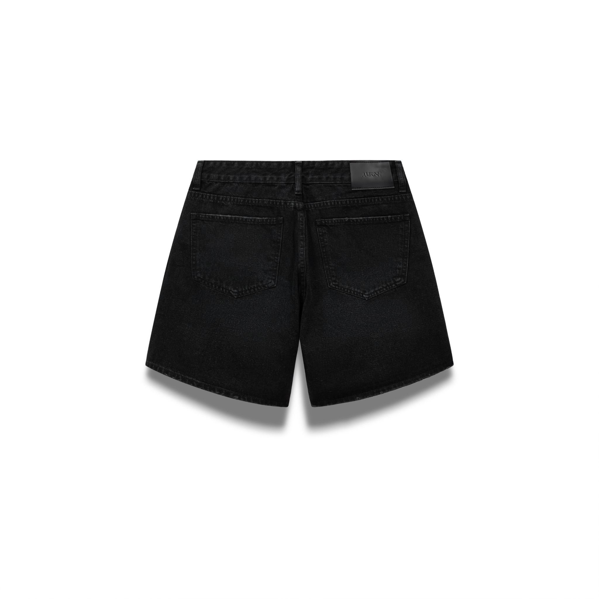Wide Leg Denim Shorts - Core Black