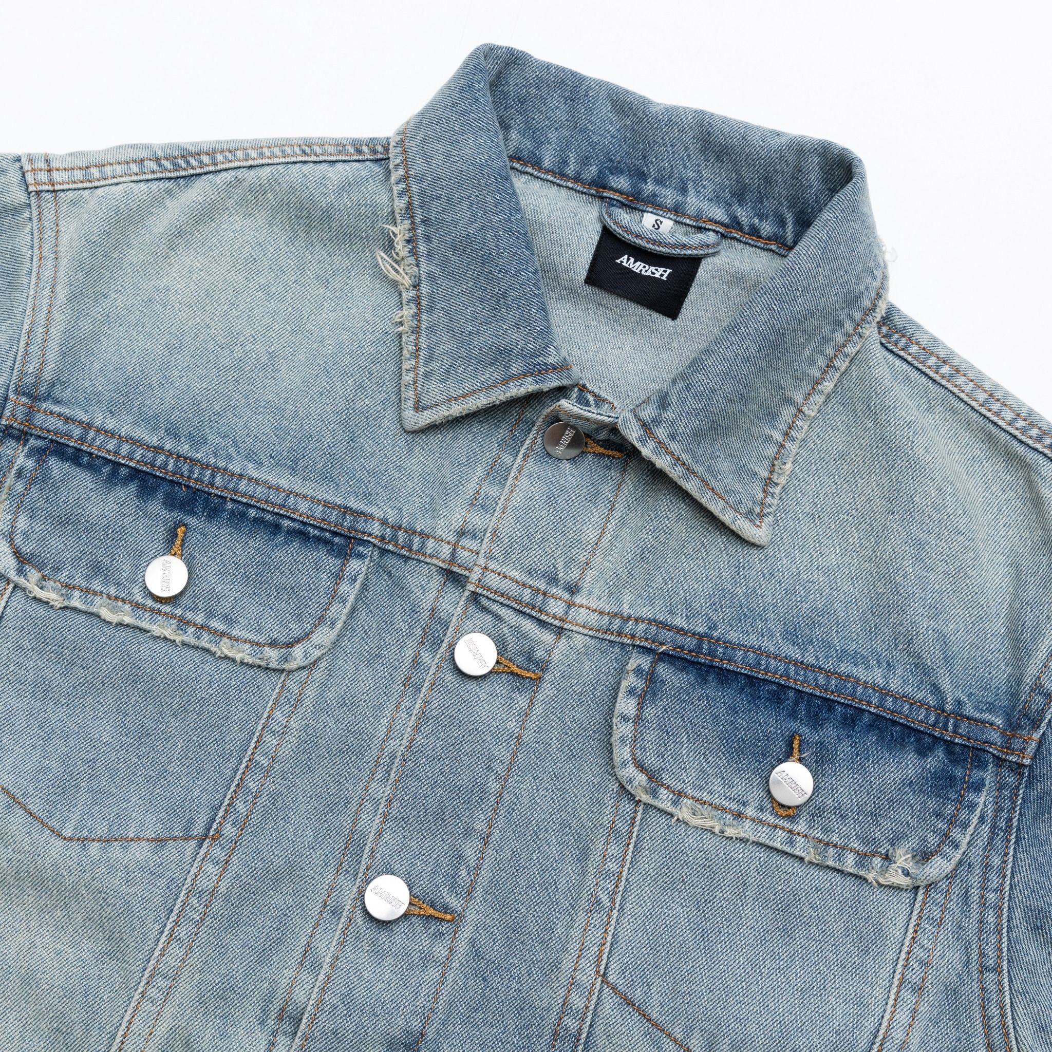 Regular Denim Jacket - Moss Blue