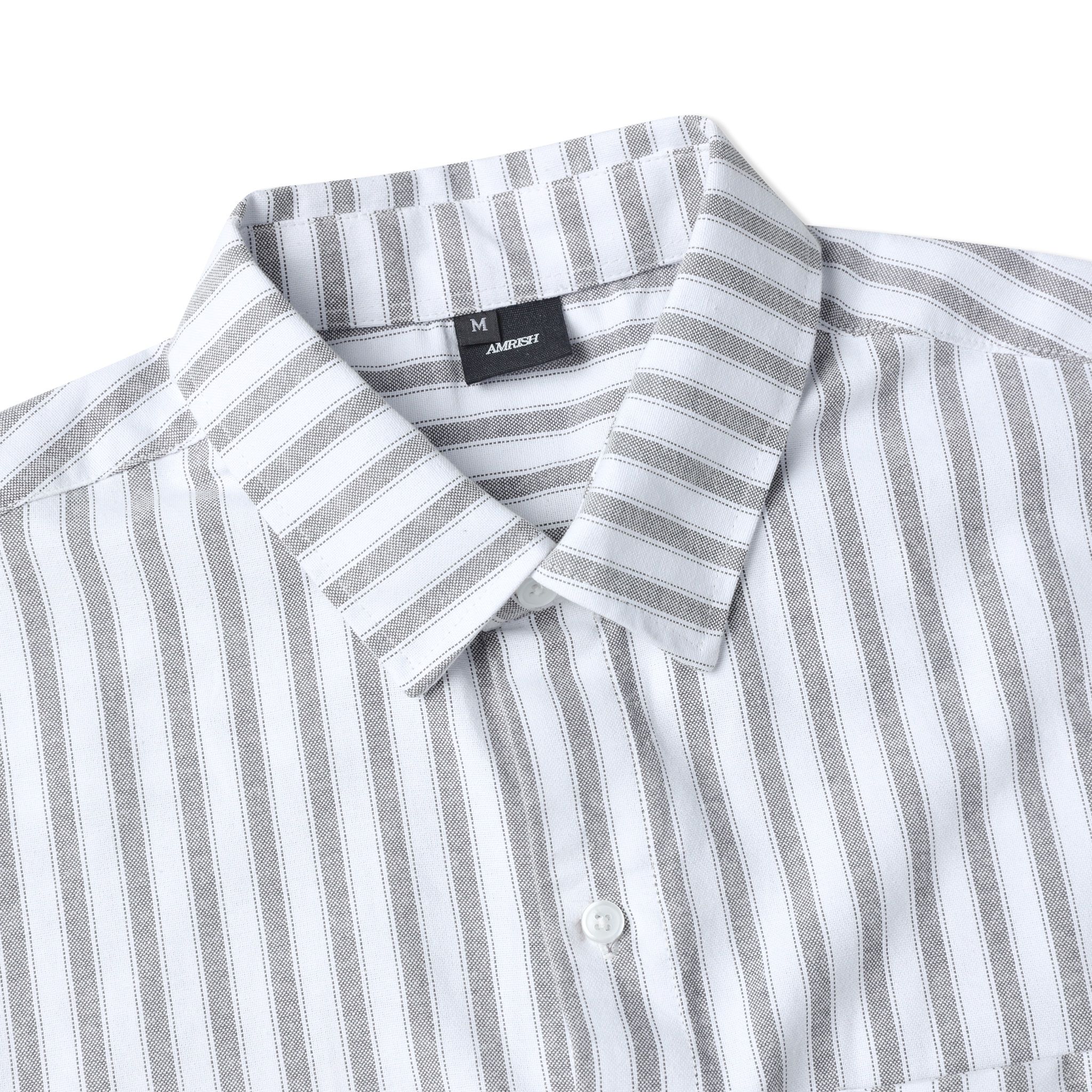 AB OXFORD STRIPED SHIRT - Grey