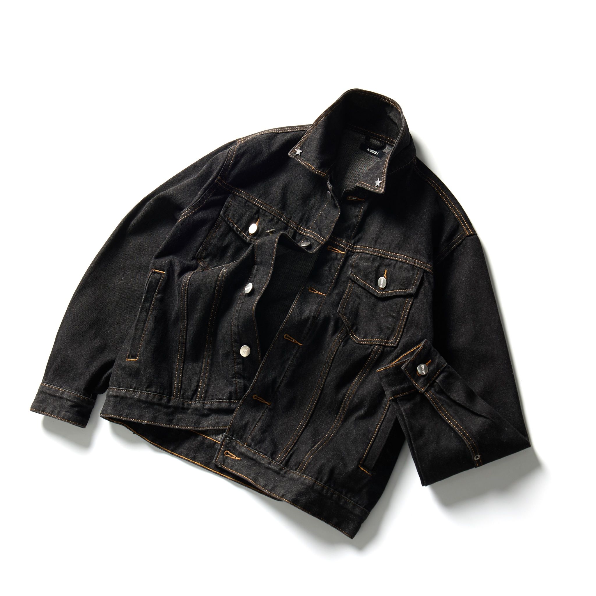 Trucker Denim Jacket - Raw Black