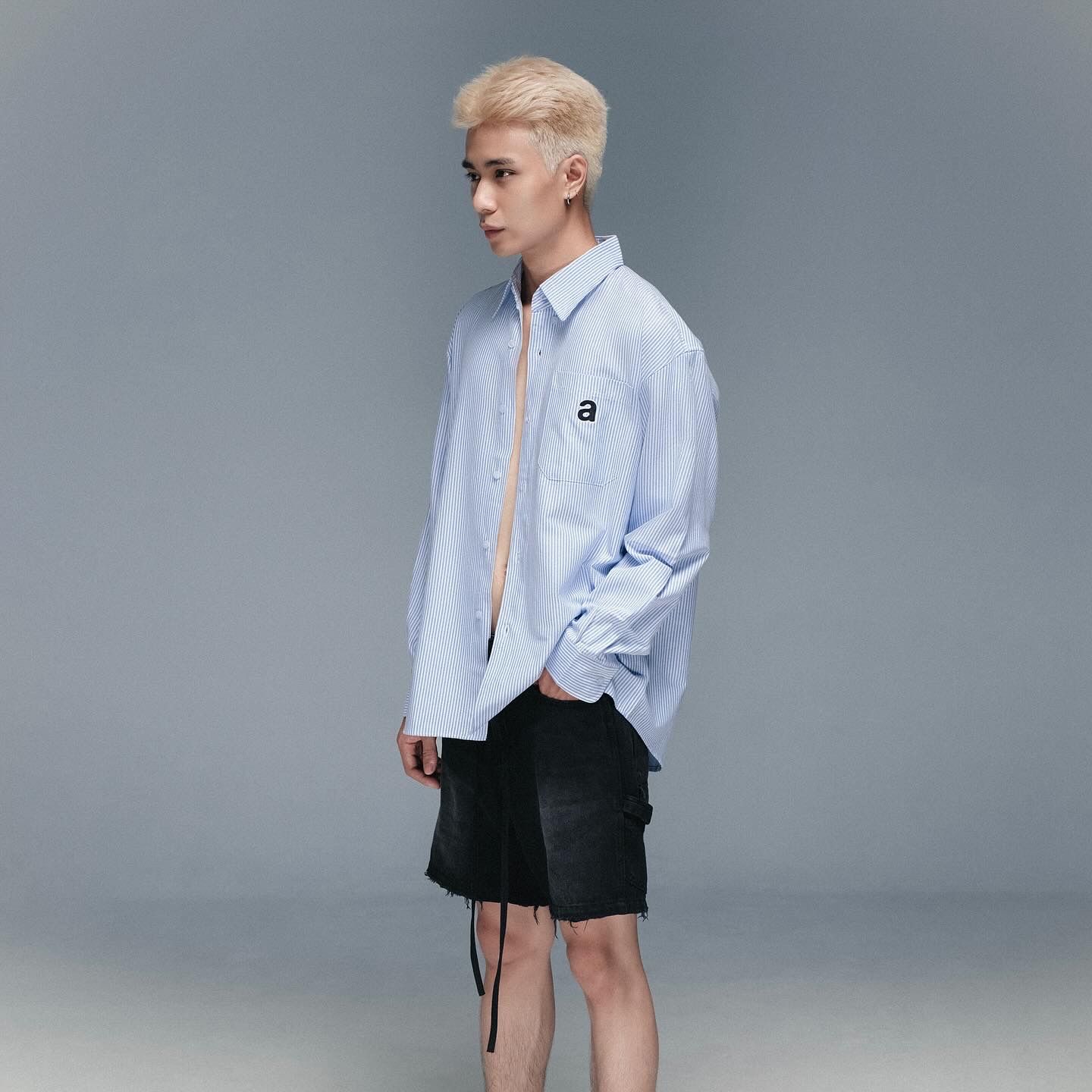 Premium Striped Oxford Shirt - Blue