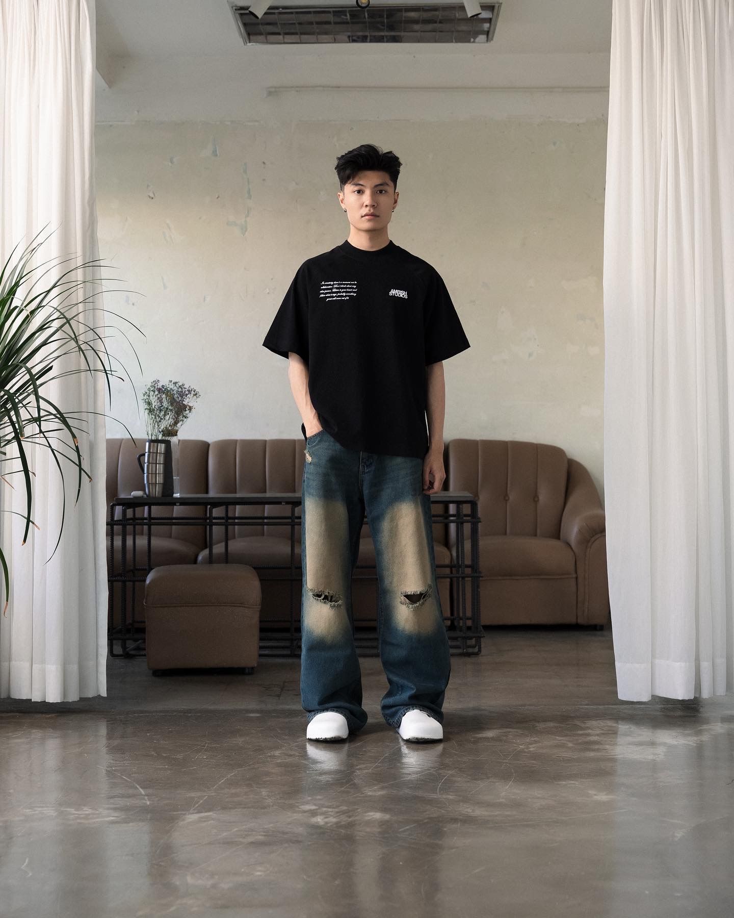 MOODBOARD Boxy Raglan TShirt - Black