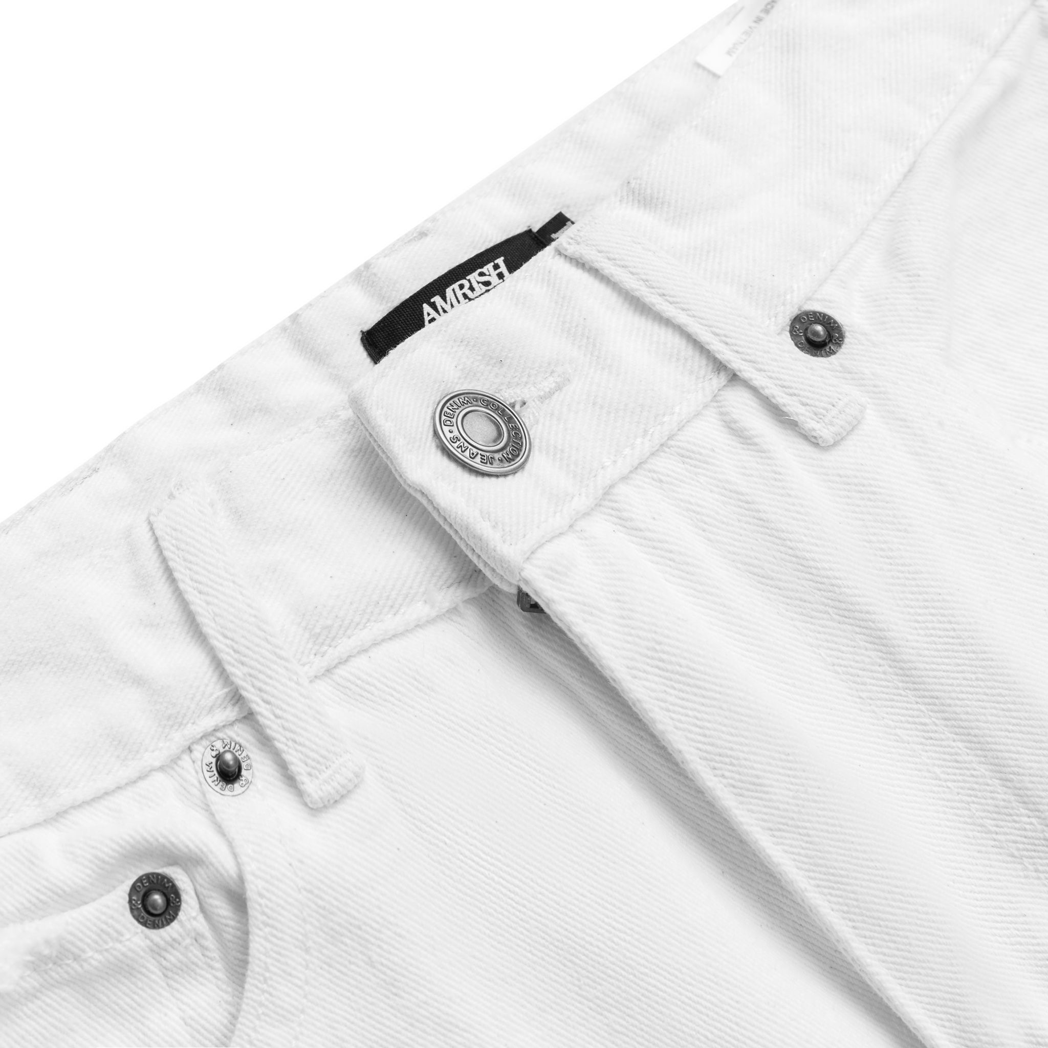 Straight Denim Baggy Jeans - Off White