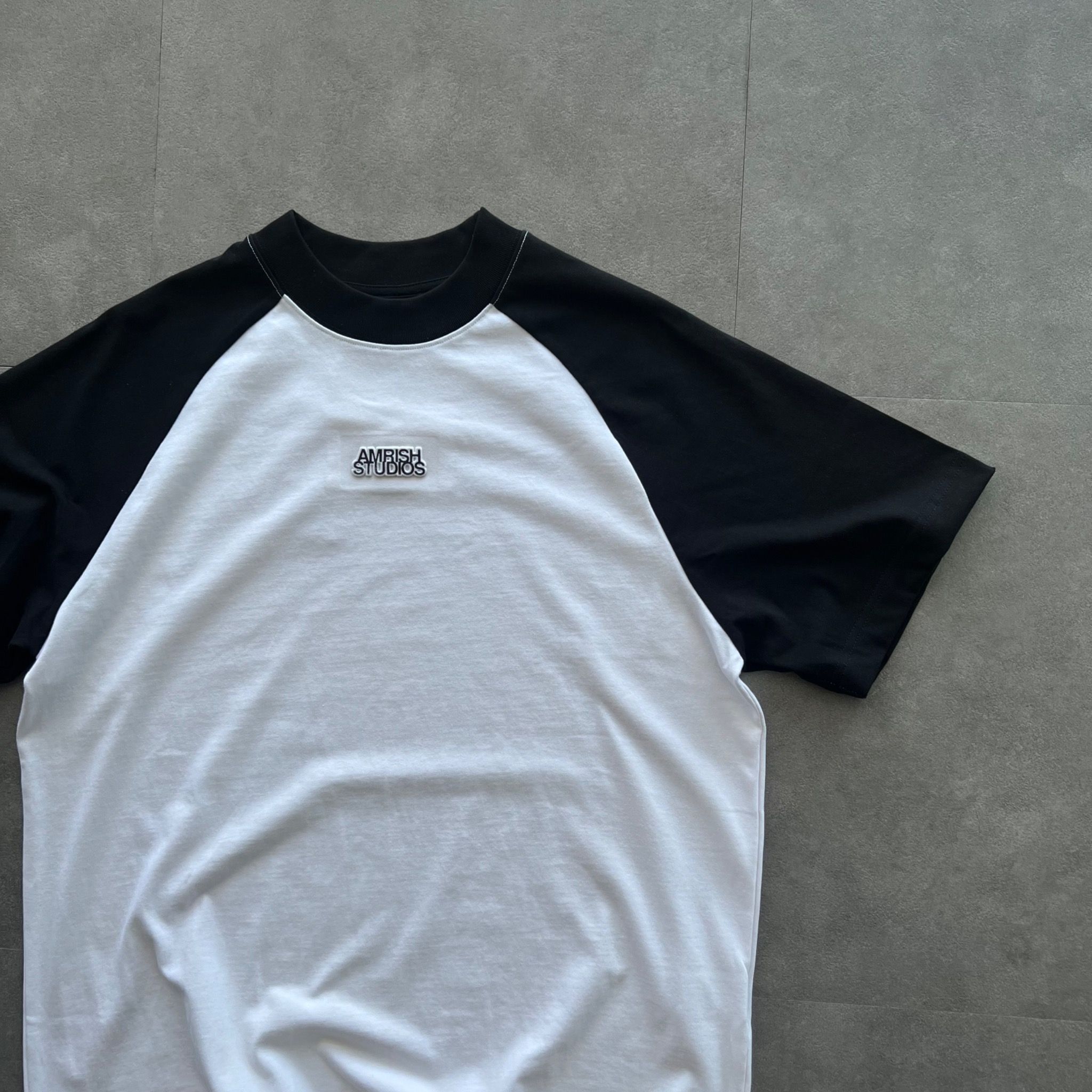 A/S Boxy Raglan TShirt - Black/White