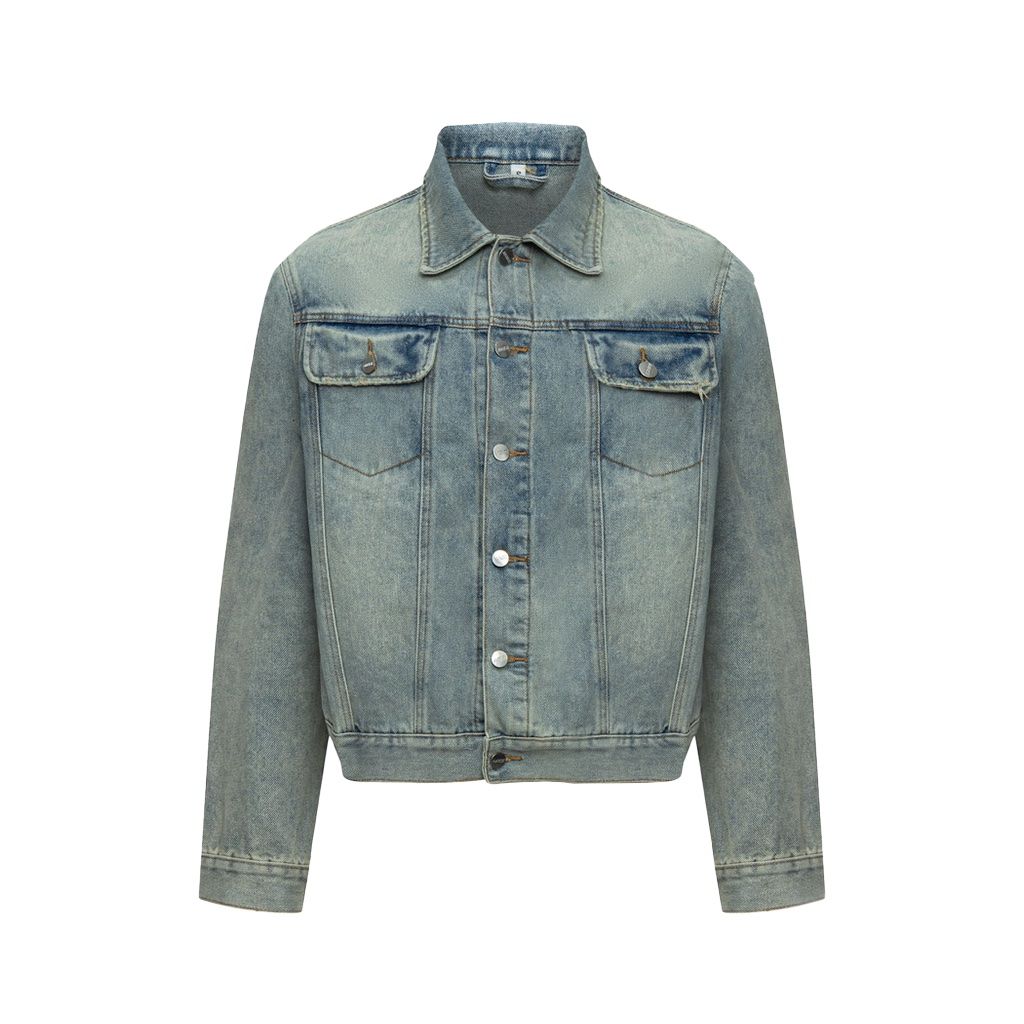Regular Denim Jacket - Moss Blue