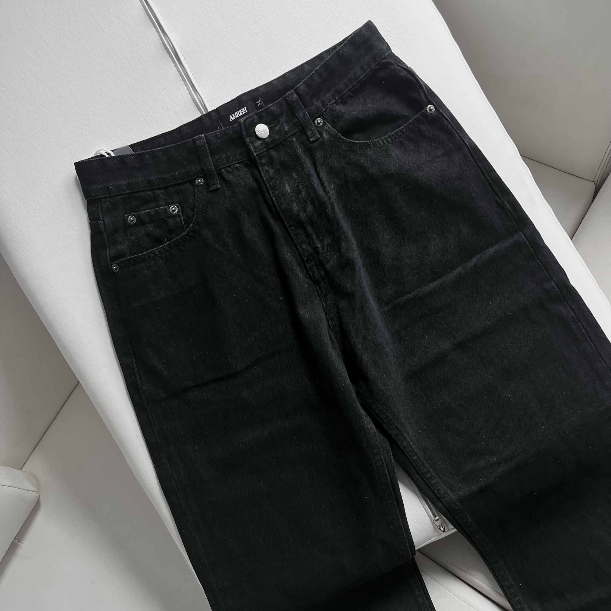 Straight Denim Baggy Jeans - Black