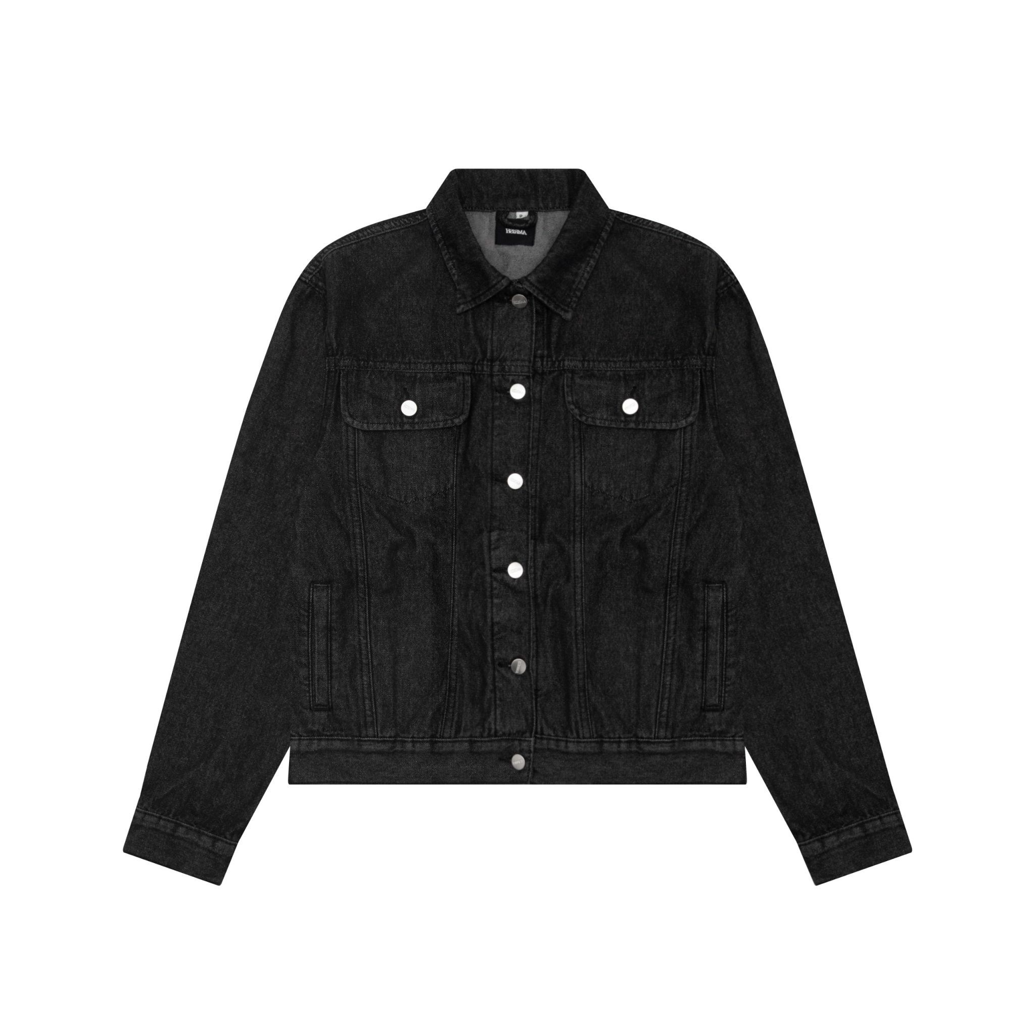 Regular Denim Jacket - Raw Black