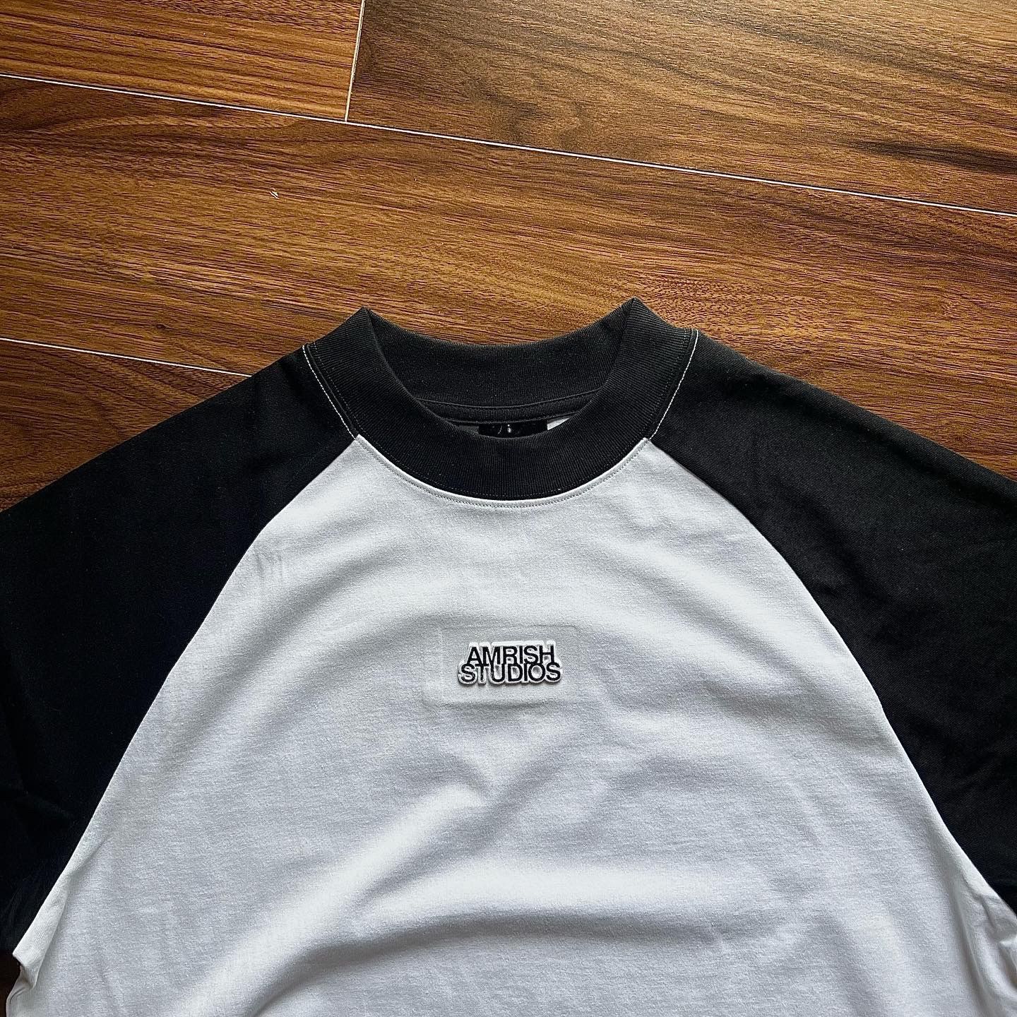 A/S Boxy Raglan TShirt - Black/White
