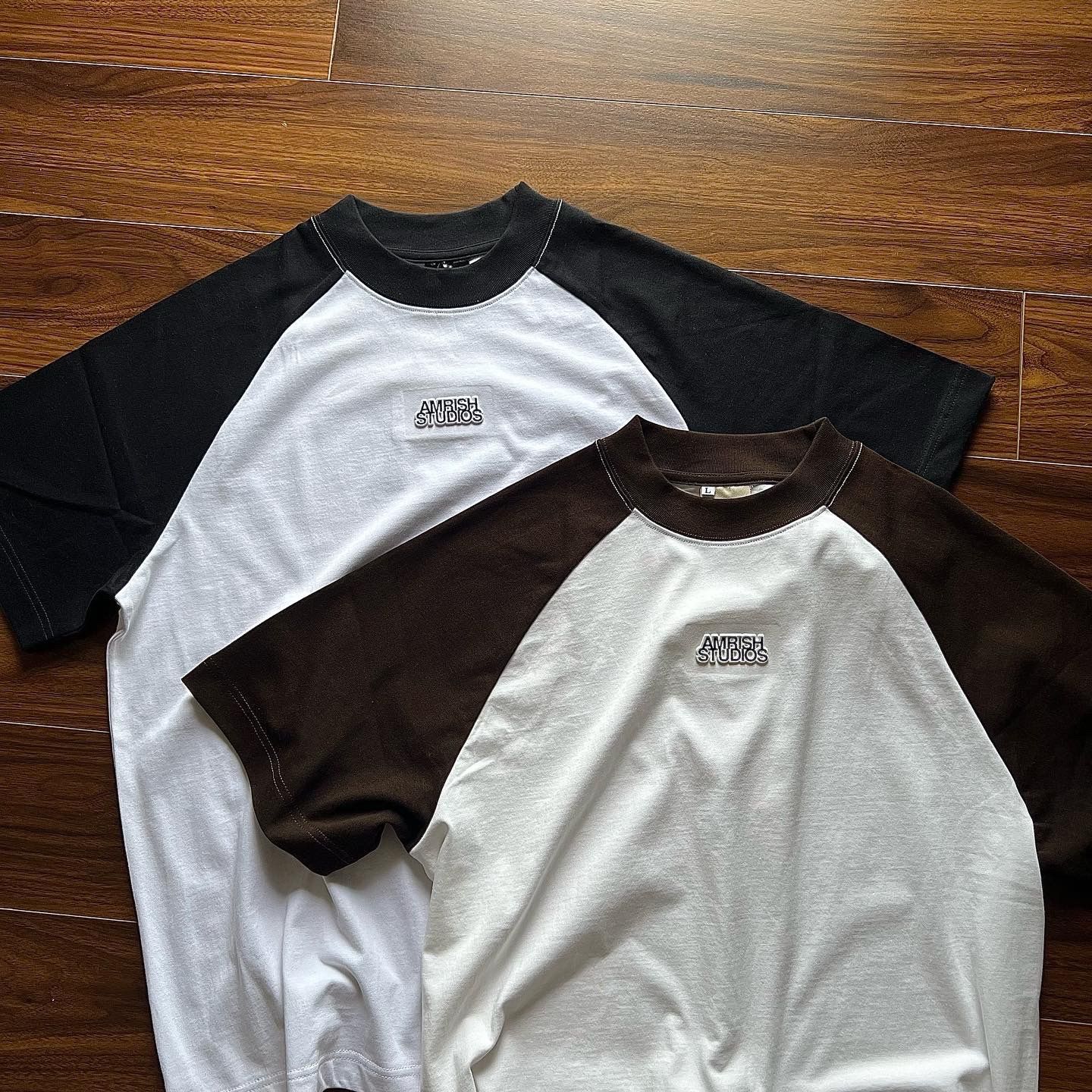 A/S Boxy Raglan TShirt - Black/White