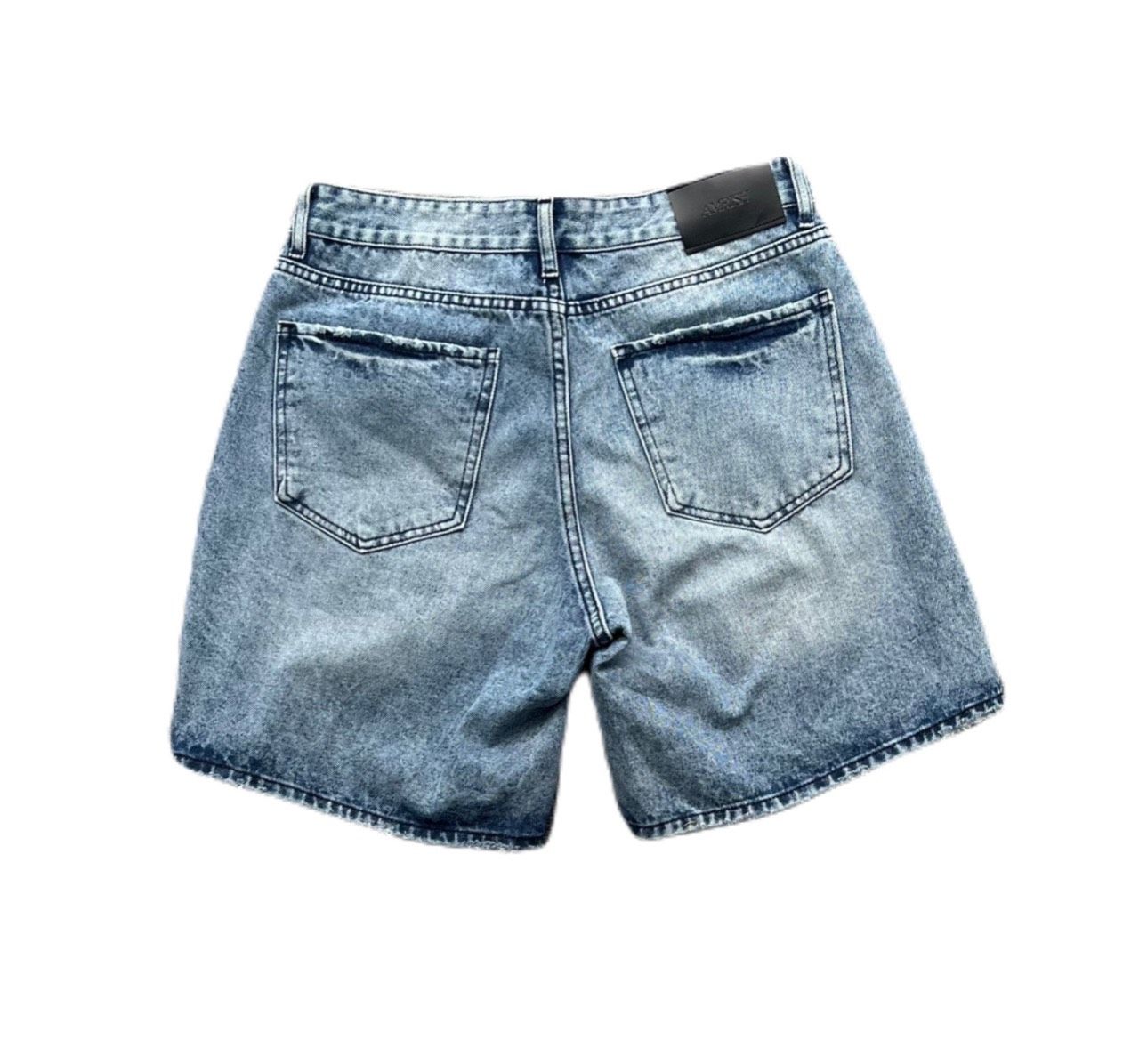 Wide Leg Denim Shorts - Core Blue