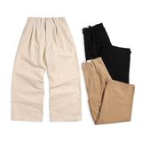 Quần Khaki Nam Trơn Ống Rộng Form Wide Leg 2401022