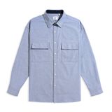 Áo Sơ Mi Tay Dài Cotton Trơn Form Oversize 2311022