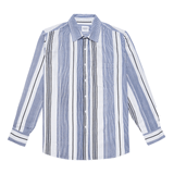 Áo Sơ Mi Nam Tay Dài Linen Họa Tiết Kẻ Form Regular 2302019