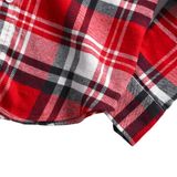 Áo Sơ Mi Nam Tay Dài Oxford Hoạ Tiết Kẻ Form Regular 220308-4XS đỏ