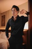 Áo Sơ Mi Nam Tay Dài Cotton Trơn Form Slimfit 2309003-25-Slim