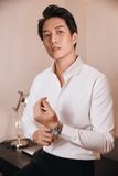 Áo Sơ Mi Nam Tay Dài Cotton Trơn Form Slimfit 2309003-25-Slim