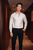 Áo Sơ Mi Tay Dài Cotton Trơn 2409014