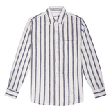 Áo Sơ Mi Nam Tay Dài Linen Họa Tiết Kẻ Form Regular 2302019
