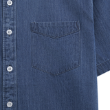 Áo Sơ Mi Nam Tay Ngắn Jean Trơn Form Regular 2114-CC101