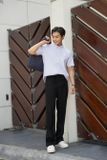 Quần Tây Nam Cotton Trơn Form Straight 2308002
