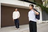 Áo Sơ Mi Nam Tay Dài Cotton Sọc 2312022
