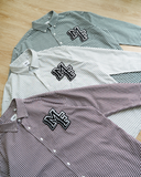 Áo Sơ Mi Tay Dài Cotton Caro Form Oversize 2311024