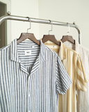 Áo Sơ Mi Tay Ngắn Linen Kẻ sọc Form Regular 2409008