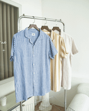 Áo Sơ Mi Tay Ngắn Linen Kẻ sọc Form Regular 2409008