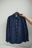 Áo Sơ Mi Tay Dài Cotton Trơn Form Oversize 2311022