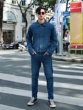 Quần Jean Nam Denim Trơn Form Slimfit 0421