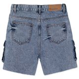 Quần Short Nam Denim Rách Form Straight 2302043