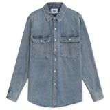 Áo Sơ Mi Nam Tay Dài Jeans Trơn Form Regular 6002