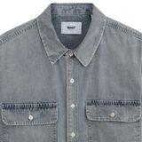 Áo Sơ Mi Nam Tay Dài Jeans Trơn Form Regular 6002