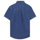 Áo Sơ Mi Nam Tay Ngắn Denim Trơn Form Oversize 2212063 OVS -NL