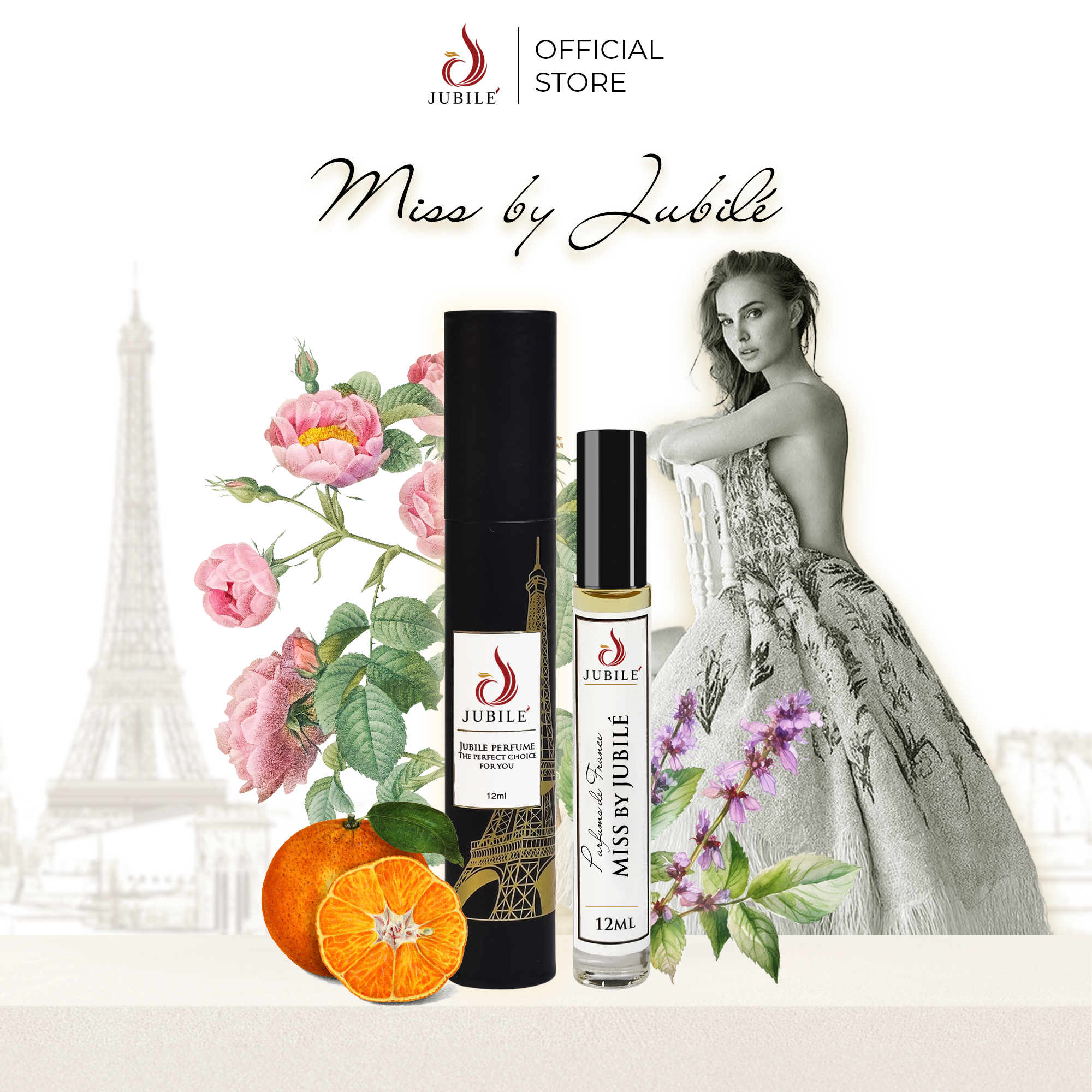 Miss by Jubilé - Tinh Dầu Nước Hoa Pháp Cao Cấp 12ml Lăn