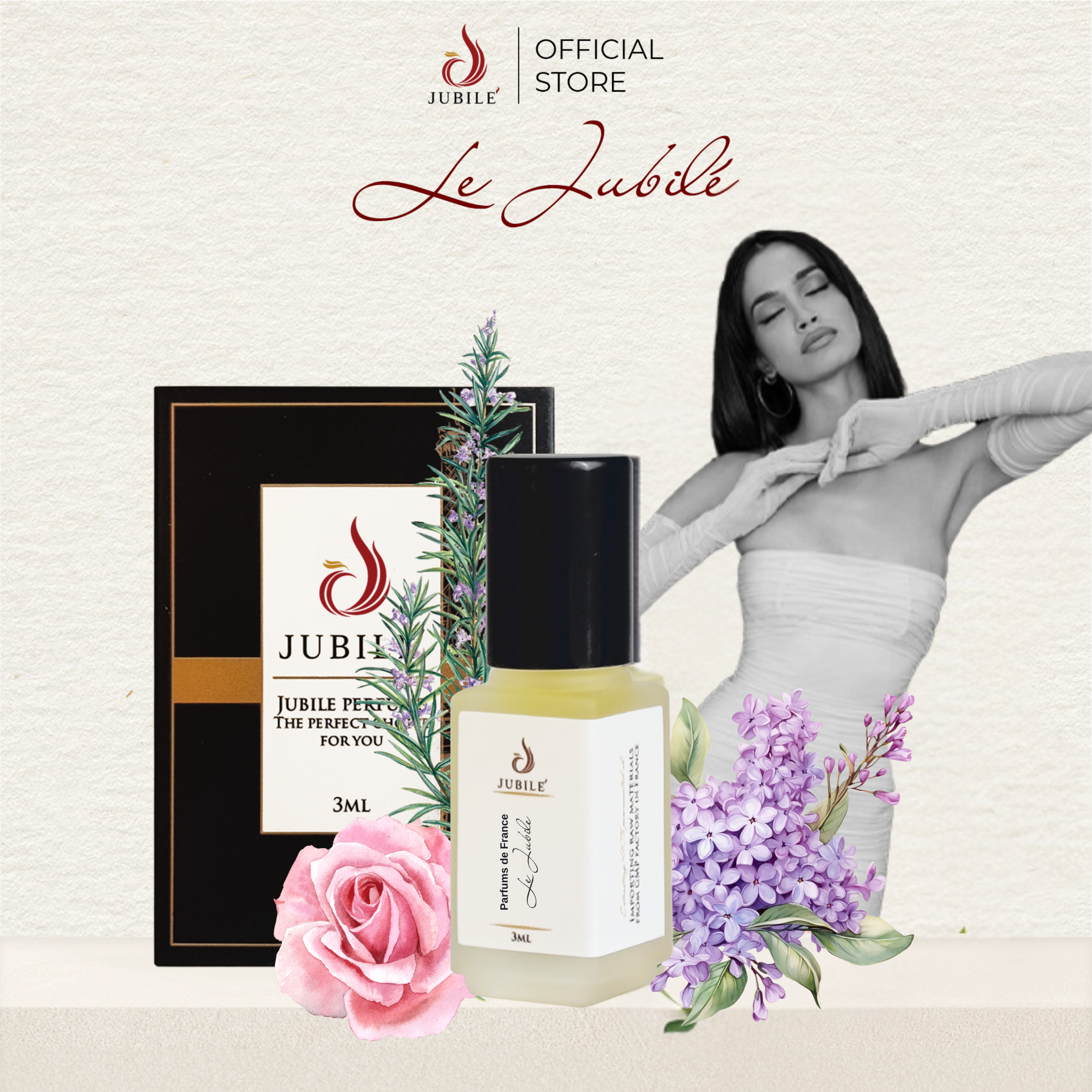 Le Jubilé - Tinh Dầu Nước Hoa Pháp Cao Cấp Mini Size 3ml Lăn