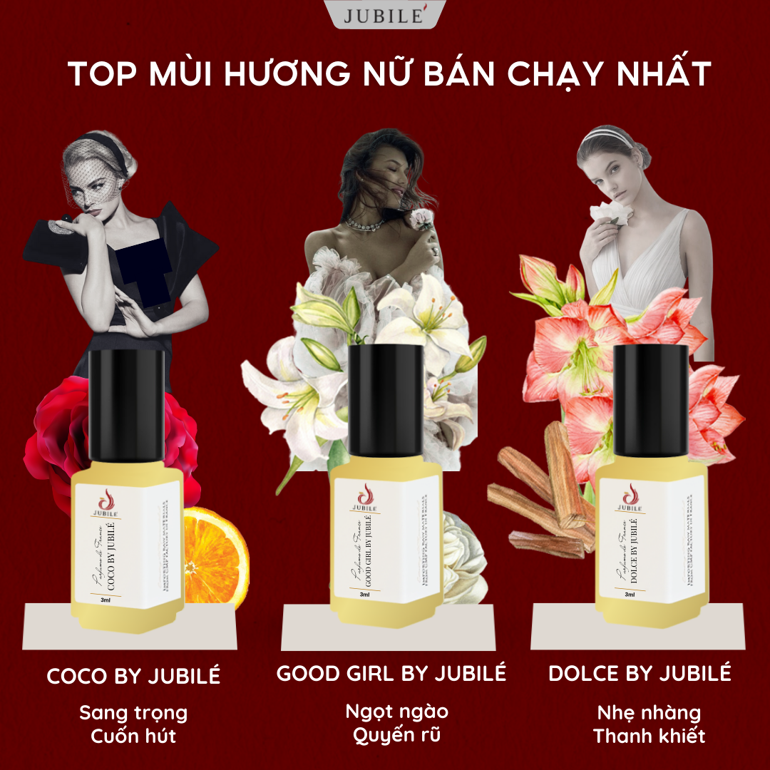 BST Tinh dầu nước hoa Pháp Jubilé Cao cấp Minisize 3ml Lăn