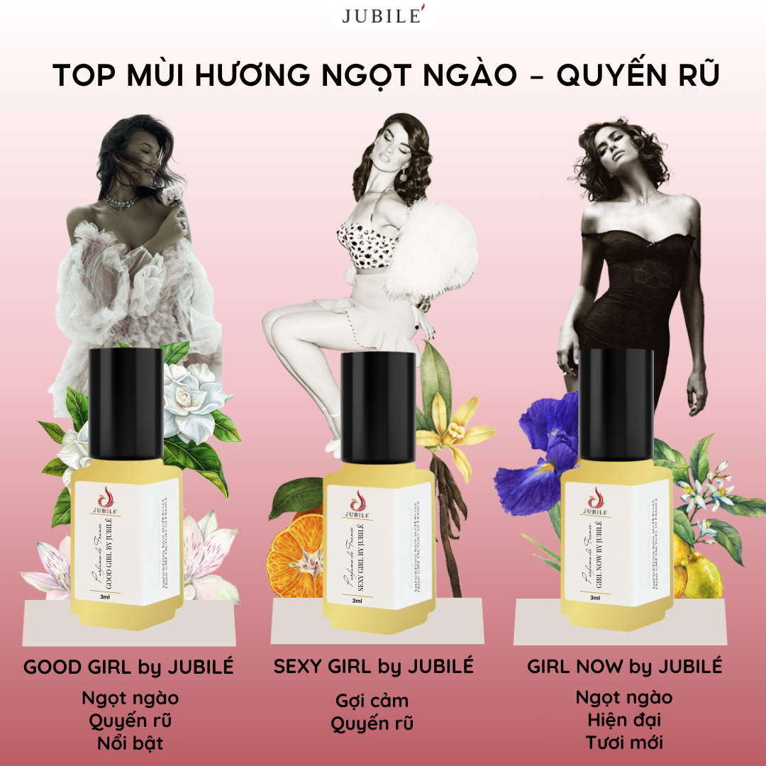 BST Tinh dầu nước hoa Pháp Jubilé Cao cấp Minisize 3ml Lăn